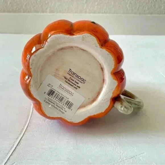 Johanna Parker Transpac Smiling Halloween Pumpkin Mug Halloween Decorations - Picture 3 of 9